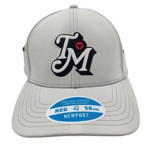 TaylorMade Newport Metal Eyelit Golf Hat Grey Adjustable Structured Cap N2680818
